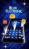 Blue Electronic Keyboard Theme captura de pantalla 3