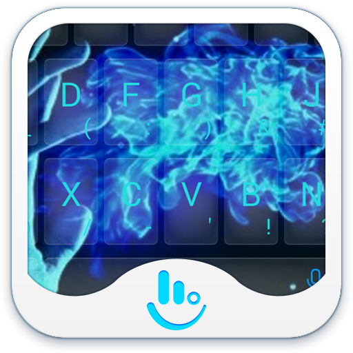 Blue Fire Keyboard Theme