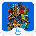 Blue Graffiti Keyboard Theme