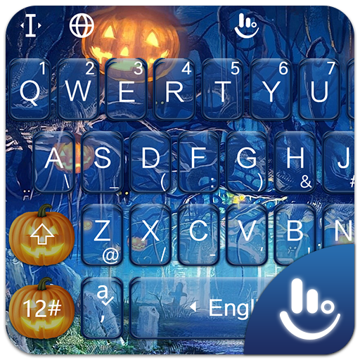 Blue Halloween Keyboard Theme