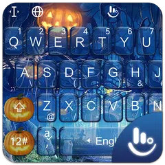 Скачать Blue Halloween Keyboard Theme APK