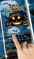 Live Blue Halloween Keyboard Theme screenshot 2