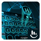 Тема для клавиатуры Синие соты 3D иконка