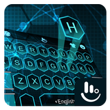 Tema de teclado gratuito Favo de mel azul 3D ícone