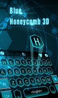 Blue Honeycomb 3D poster