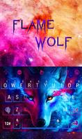 Blue Ice Fire Wolf poster