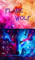 Blue Ice Fire Wolf Plakat