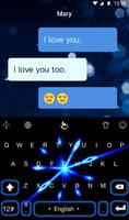 Live 3D Animated Blue Light Keyboard Theme Screenshot 1