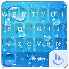 Blue Water Drop Keyboard Theme APK download