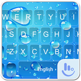 Tema de teclado gratuito Blue Water Drop ícone