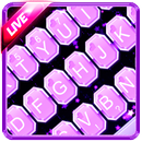 Live Bright Purple Stars Keyboard Theme APK