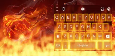 Live 3D Burning Fire Keyboard Theme