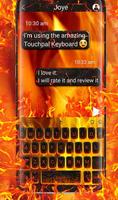 Live 3D Burning Fire Keyboard Theme captura de pantalla 1