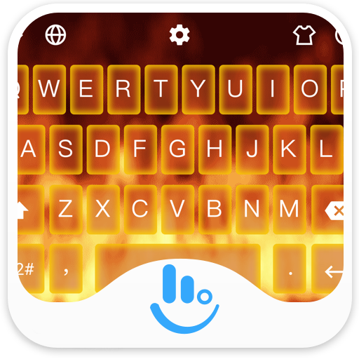 Live 3D Burning Fire Keyboard Theme