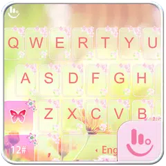 Butterfly Pink Daisy Keyboard