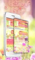 Butterfly Pink Daisy Keyboard poster