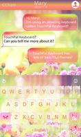 Butterfly Pink Daisy Keyboard screenshot 1