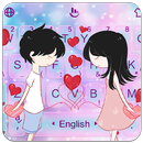 Cartoon Couple Love Keyboard Theme APK