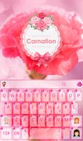 Pink Carnation Keyboard Theme poster