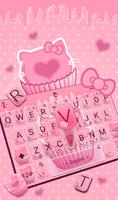 Delicious Pink Kitty Cupcake Keyboard poster