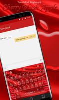 Red Cherry Blush Apple Keyboard Theme screenshot 1