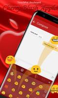 Red Cherry Blush Apple Keyboard Theme screenshot 2