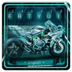 Neon Color Motorcycle Keyboard Theme APK download