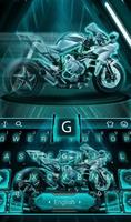 Neon Color Motorcycle Keyboard Theme poster