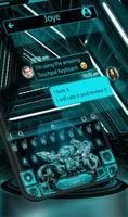 Neon Color Motorcycle Keyboard Theme screenshot 1