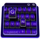 Superbe thème de clavier violet noir icône
