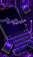 Superbe thème de clavier violet noir Affiche