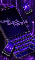 Stunning Black Purple Keyboard Theme poster