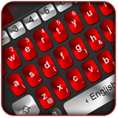 Black Red Metal Keyboard Theme APK