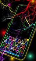 Thunder Neon Colorful Lights Keyboard Theme poster