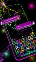 Thunder Neon Colorful Lights Keyboard Theme capture d'écran 1