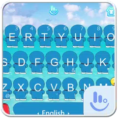 Cute Blue Cat Keyboard Theme APK download