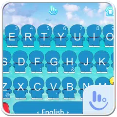 Cute Blue Cat Keyboard Theme APK Herunterladen