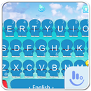 Cute Blue Cat Keyboard Theme APK