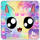 Cute Kitty Colorful Keyboard Theme APK