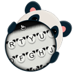 Black White Lovely Cute Panda Keyboard Theme