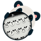 Icona Black White Lovely Cute Panda Keyboard Theme