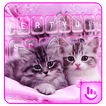 Cute Pink Cat Keyboard Theme