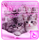 Cute Pink Cat Keyboard Theme APK