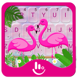 Cute Pink Flamingo Keyboard Theme icon