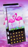 Cute Pink Flamingo Keyboard Theme screenshot 2