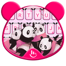 Cute Pink Lovely Panda Keyboard Theme APK