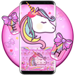 Lovely Cuteness Pink Unicorn Keyboard Theme