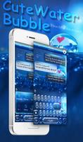 Water Bubble Keyboard Theme Plakat
