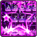 Live Purple Stars Keyboard Theme