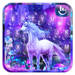 Fantasy Neon Unicorn Keyboard Theme